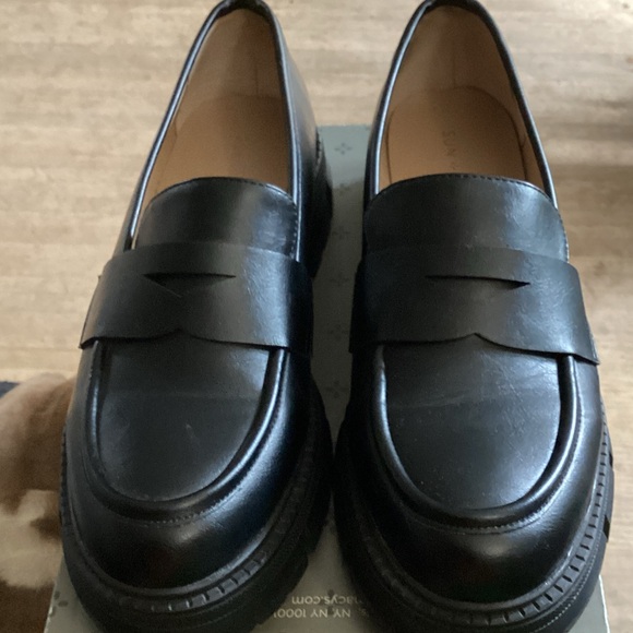 Sun + Stone Shoes - Classic Black Leather Penny Loafers